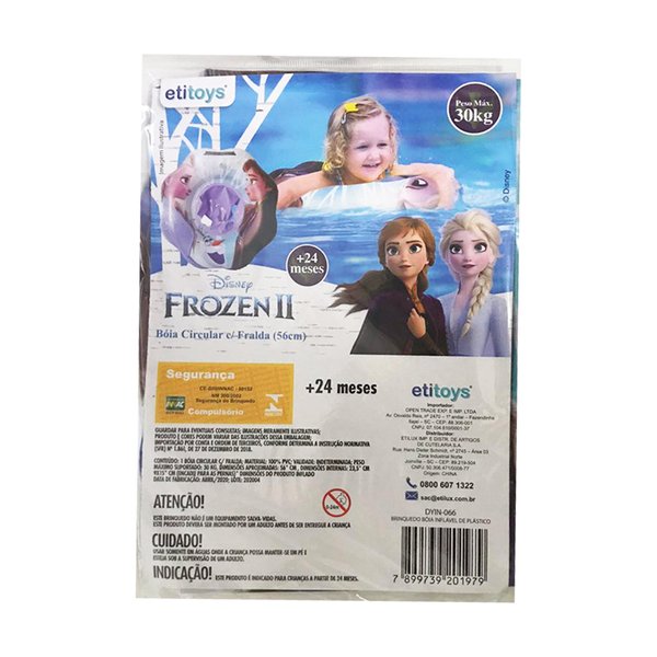 Boia Circular com Fralda Inflável 56cm Frozen - ETITOYS