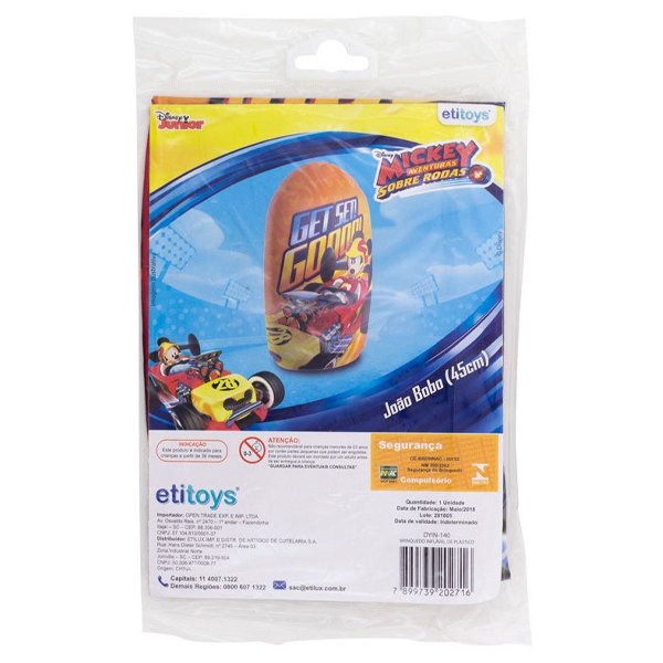 Teimoso Inflável 45cm Mickey Mouse - ETITOYS