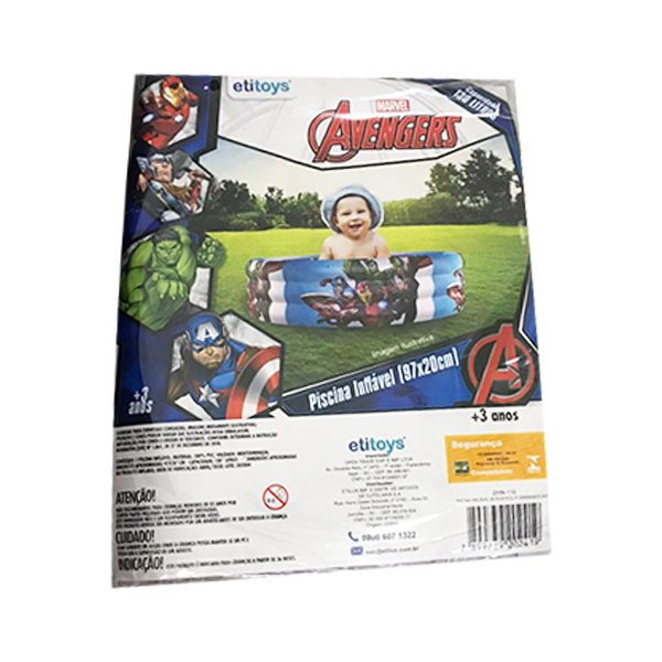 Piscina Avengers 97x20cm 130 litros - ETITOYS