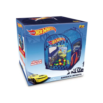 Barraca Infantil com 50 Bolinhas Hot Wheels Azul - Fun