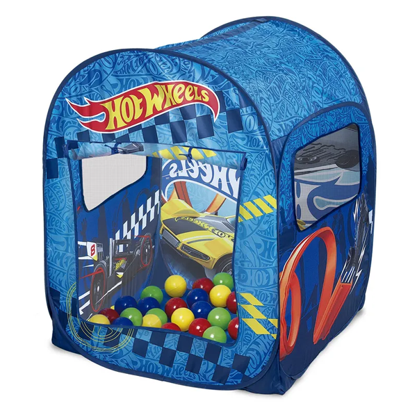 Barraca Infantil com 50 Bolinhas Hot Wheels Azul - Fun