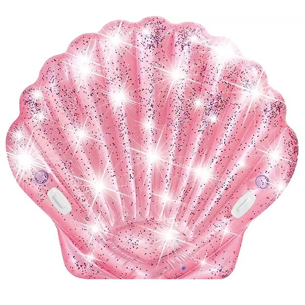 Colchão Inflável Ilha Concha Rosa - Intex