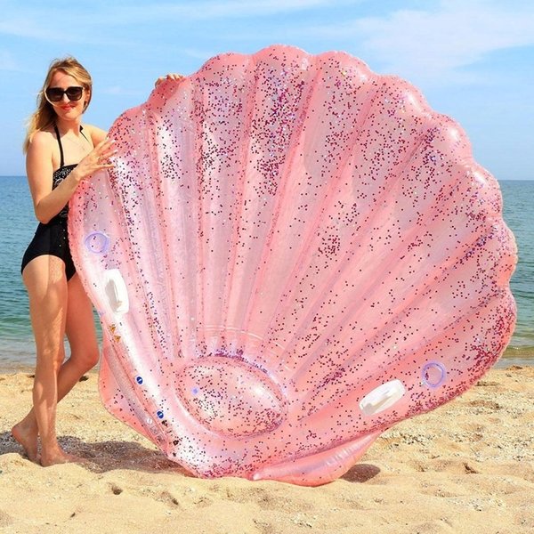 Colchão Inflável Ilha Concha Rosa - Intex