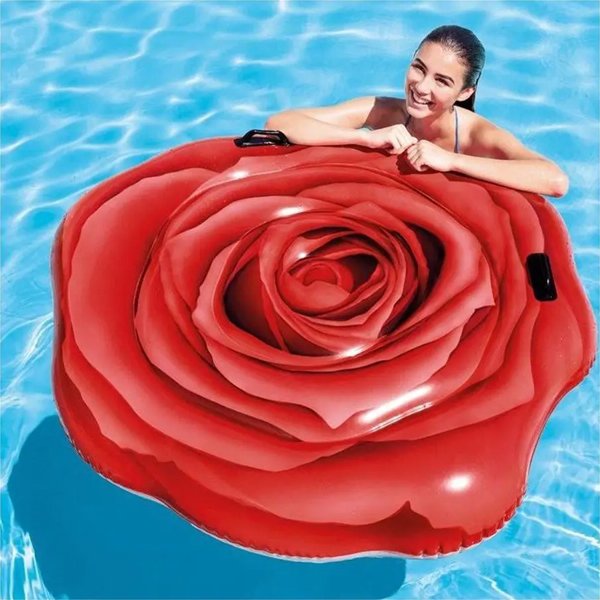 Colchão Inflável para Piscina Rosa Vermelha - Intex