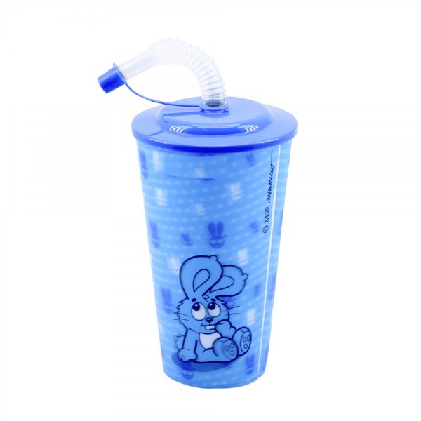 Copo 3D com Canudo Dobrável Sansão Turma da Mônica 550ml - Tasco Inport