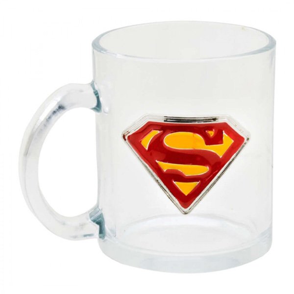 Caneca de Vidro 370ml Brasão Super Homem - Tasco Inport