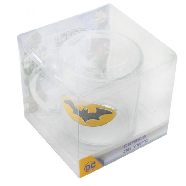 Caneca de Vidro 370ml Brasão Batman - Tasco Inport