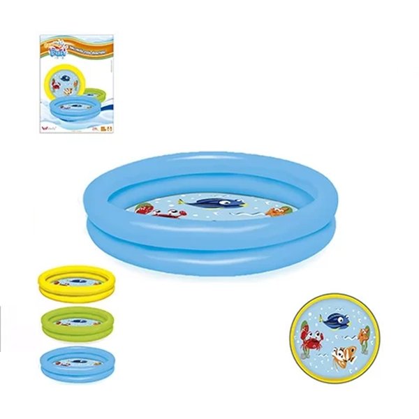 Piscina Inflável 2 Anéis 61L 76X20Cm - Wellmix - Azul