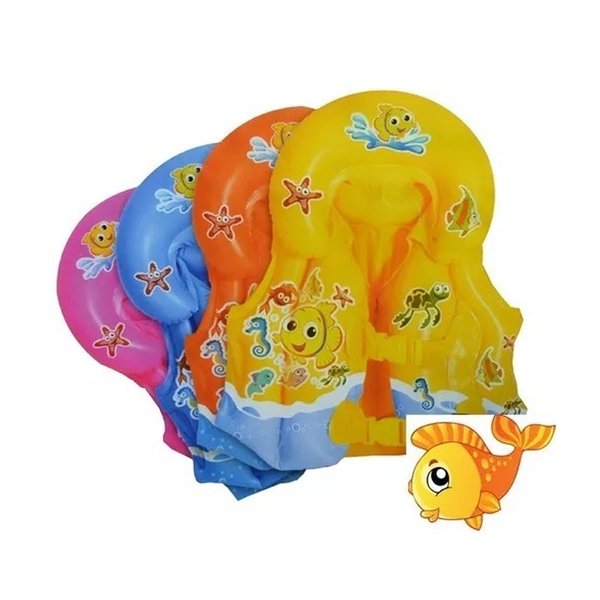Colete Inflável Infantil Summer Fun - Wellmix - Amarelo