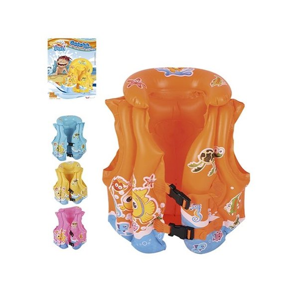 Colete Inflável Infantil Summer Fun - Wellmix - Laranja