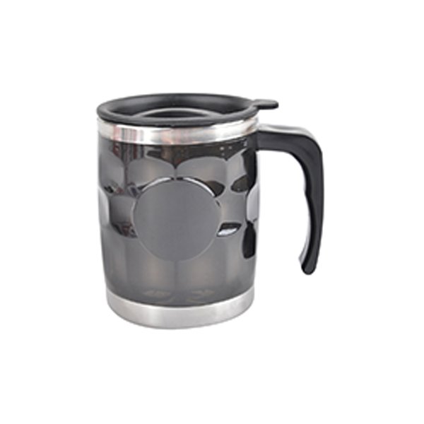 Caneca Térmica de Inox com Tampa para Viagem 450ml - Wellmix - Preto