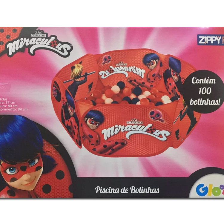 Piscina De Bolinhas Miraculous 100 Bolinhas - Zippy Toys
