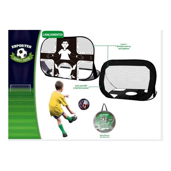 Chute A Gol Portátil Golzinho 2 em 1 - Zippy Toys