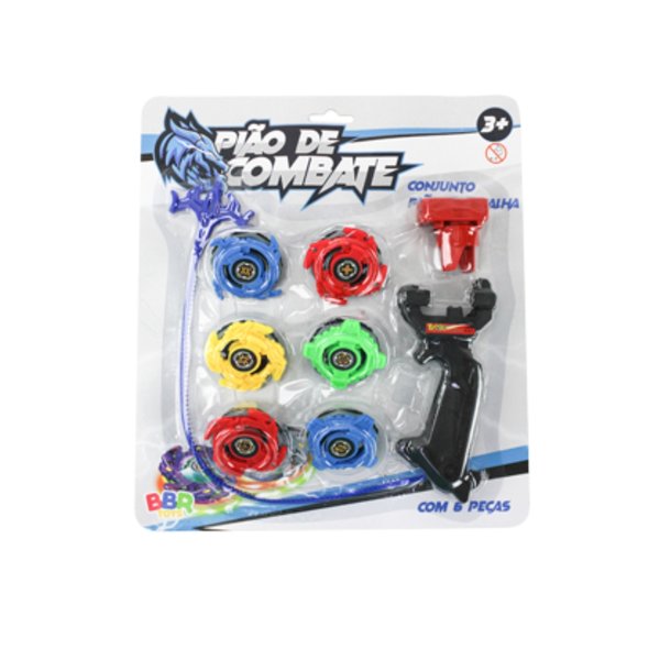 Kit Pião de Batalha com 6 Peças - Bbr Toys