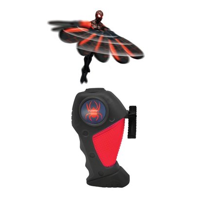 Mini Boneco Voador Flying Heroes Homem Aranha Preto - DTC