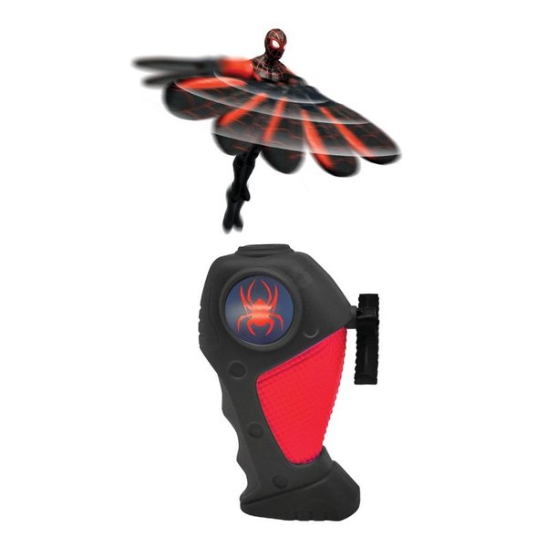 Mini Boneco Voador Flying Heroes Homem Aranha Preto - DTC
