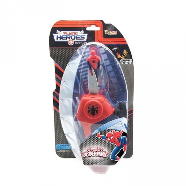 Mini Boneco Voador Flying Heroes Homem Aranha Preto - DTC