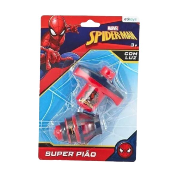 Pião Com Luz Homem Aranha - Etitoys