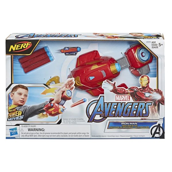 Lançador Nerf Power Moves Homem De Ferro Avengers - Hasbro