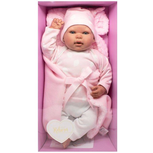 Boneca Bebê Reborn - Menina - Rosa - 39 cm - Brink Model -  superlegalbrinquedos