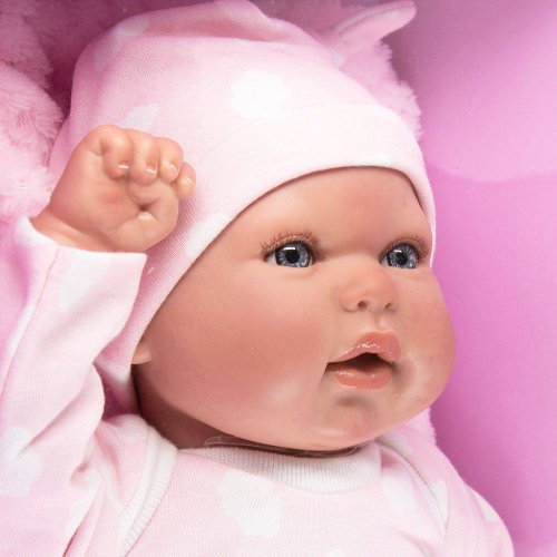 Boneca Bebê Reborn Olhos Abertos 40cm - Baby Brink