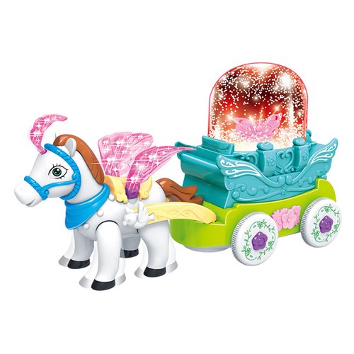 Brinquedo Bate e Volta Musical Carruagem Neve - DM Toys