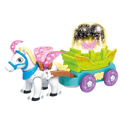 Brinquedo Bate e Volta Musical Carruagem Neve - DM Toys