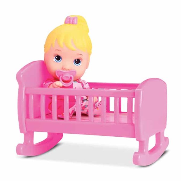 Boneca Little Dolls Bercinho Com Chupeta - Divertoys