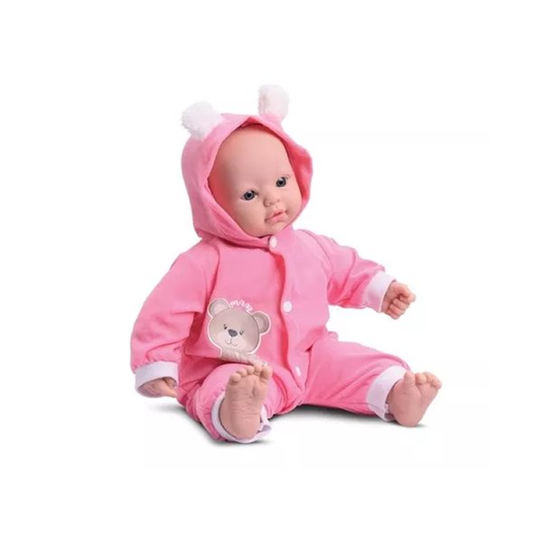 Boneca Bebê Coleção Capuz Com Orelhinhas - Divertoys