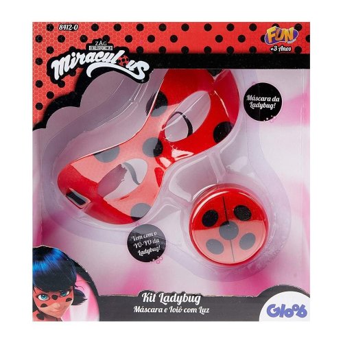Kit Especial Ladybug Máscara e Ioiô com Luz - Fun