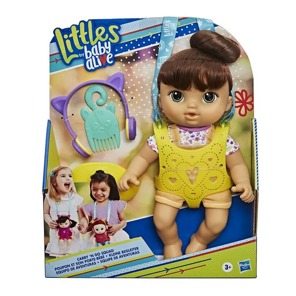 Boneca Baby Alive Littles Carry Equipe de Aventuras Morena - Hasbro