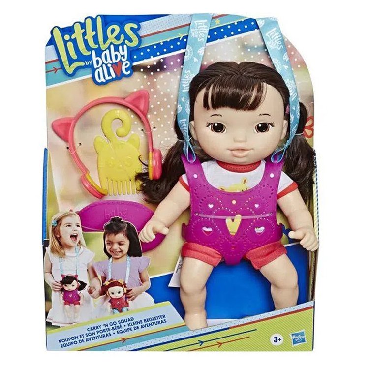 Boneca Baby Alive Littles Carry Equipe de Aventuras Asiática - Hasbro
