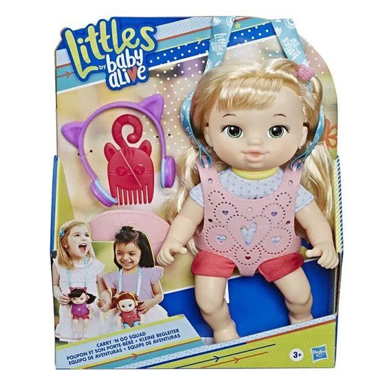 Boneca Baby Alive Littles Carry Equipe de Aventuras Loira - Hasbro