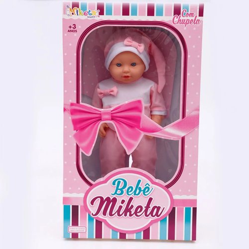 Boneca Baby Miketa com Chupeta  - Miketa