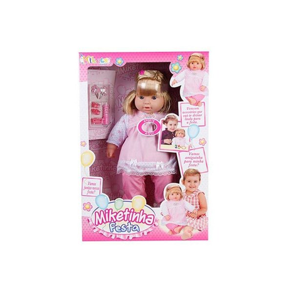 Boneca Miketinha Festa com Acessórios - Miketa