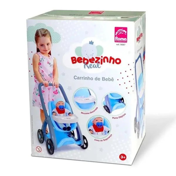 Carrinho de Bebê Bebezinho Real - Roma