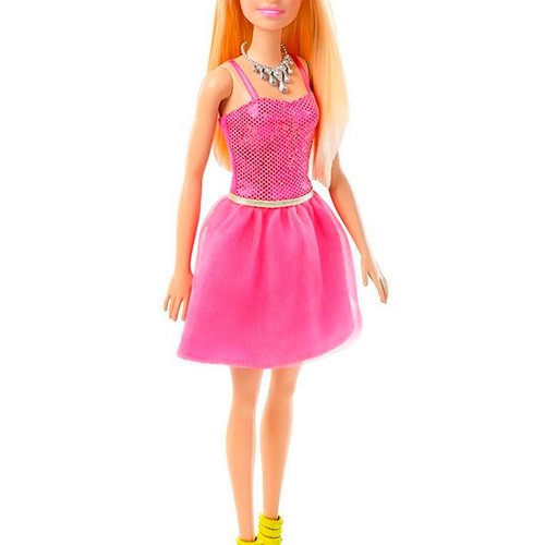 Boneca Barbie Vestido Glitter - Mattel - Rosa