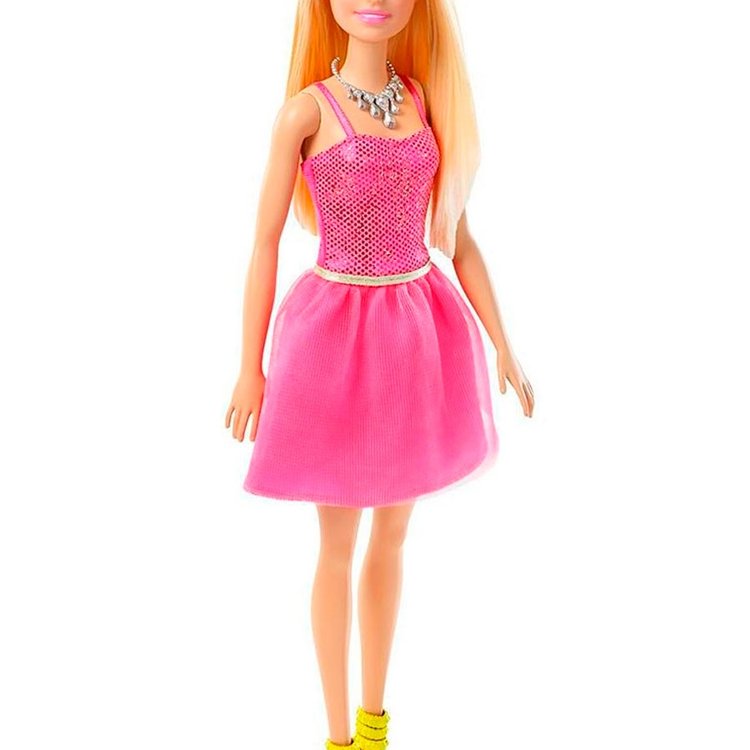 Vestido Barbie Pink Glitter