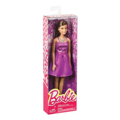Boneca Barbie Vestido Glitter - Mattel - Roxo