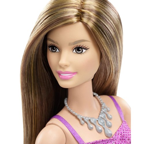 Boneca Barbie Vestido Glitter - Mattel - Roxo