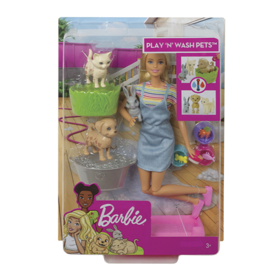 Boneca Barbie Banho dos Cachorrinhos - Mattel