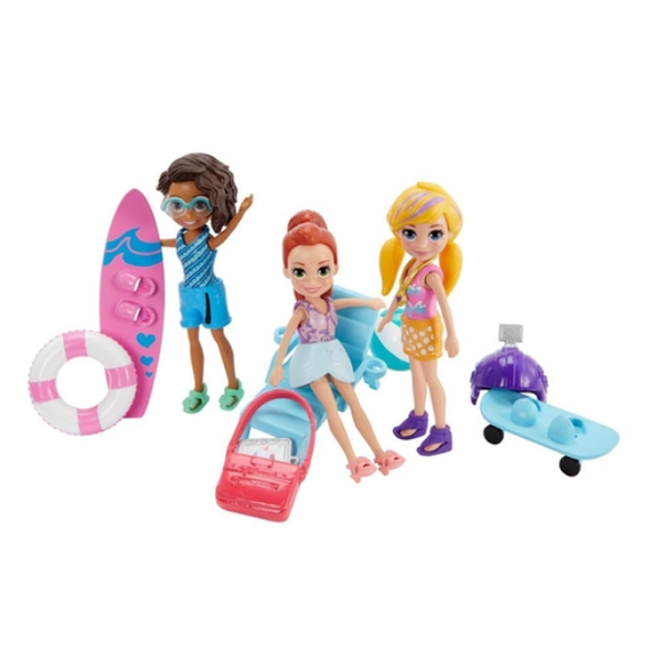 Polly Pocket 3 Bonecas Aventura na Água - Mattel