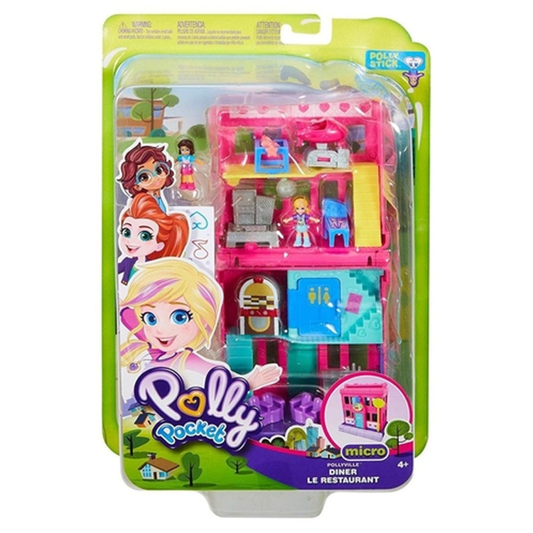 Playset e Mini Boneca Polly Pocket Lanchonete - Mattel