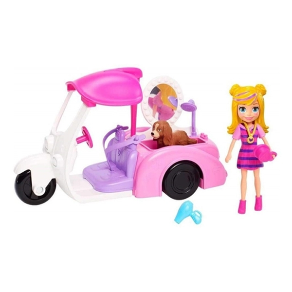 Boneca Polly Pocket Veiculo Banho de Cachorrinhos - Mattel