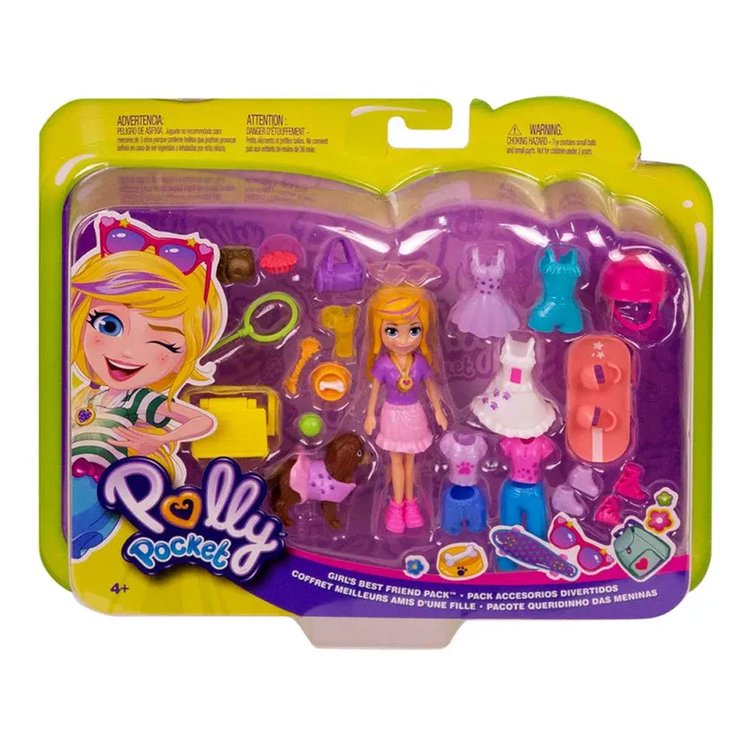 Boneca e Acessórios Polly Pocket Pacote Queridinho das Meninas - Mattel