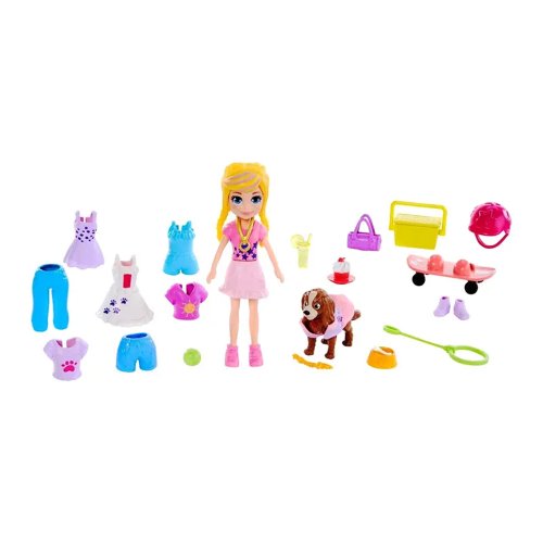 Boneca e Acessórios Polly Pocket Pacote Queridinho das Meninas - Mattel