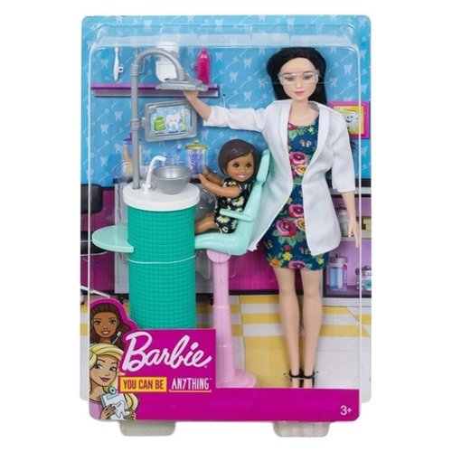 Barbie Profissões Conjunto Dentista Morena - Mattel