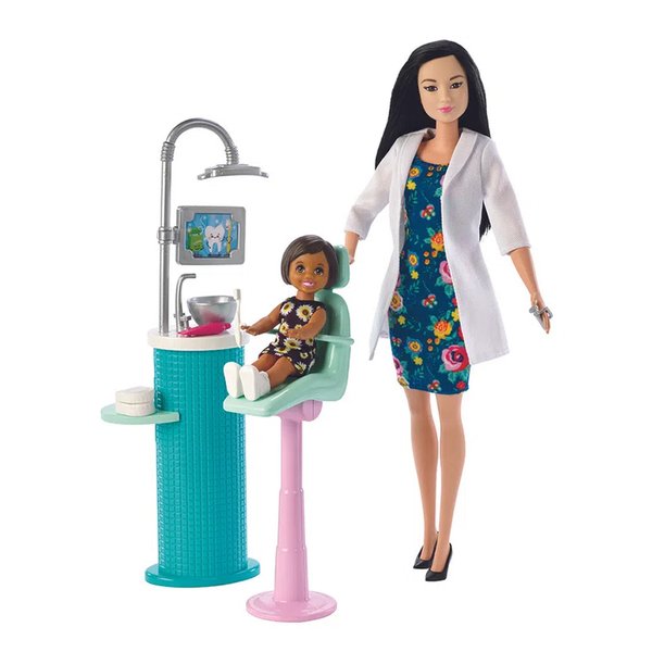 Barbie Profissões Conjunto Dentista Morena - Mattel