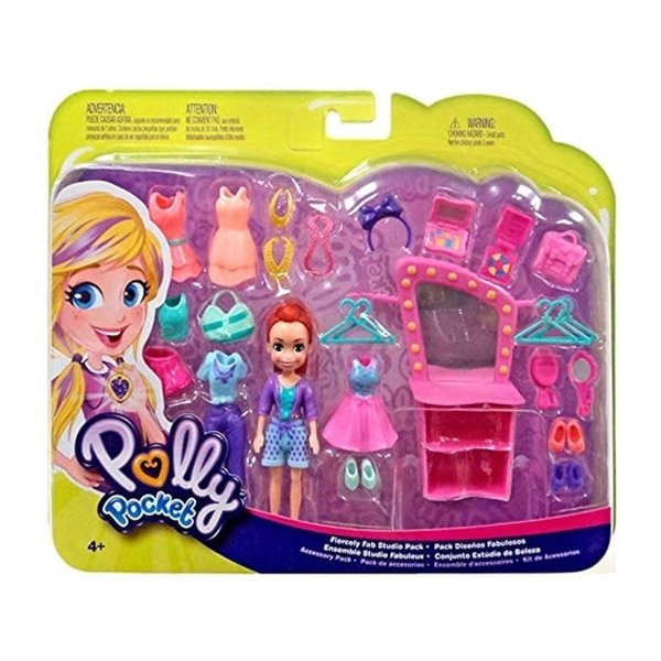 Boneca e Acessórios Polly Pocket Conjunto Estúdio de Beleza - Mattel