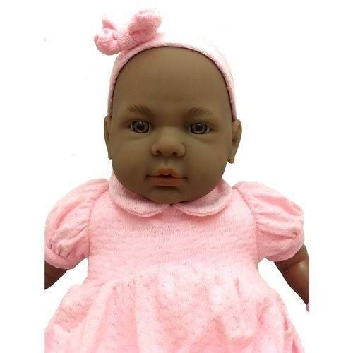 Boneca Bebê Real Negra - Roma